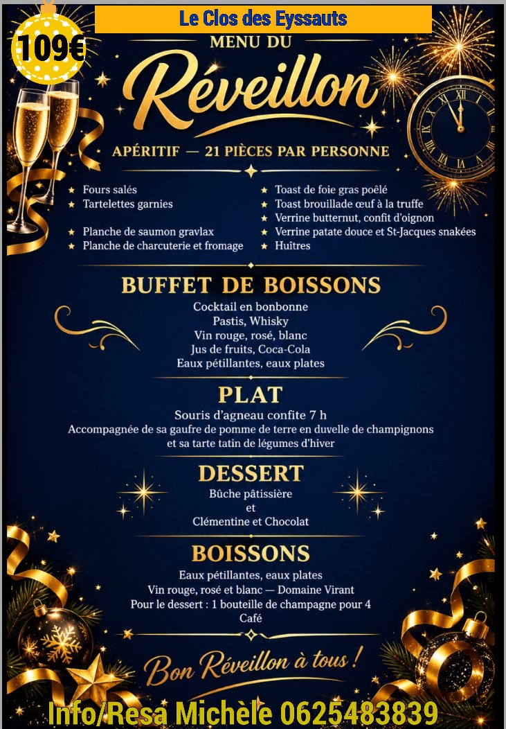 RÉVEILLON DE LA ST SYLVESTRE